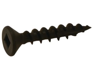 Hafele 010.70.066 Zip-R Screw, Flat Countersunk Head, #2 Square Drive, #8 x 1", Full Thread, Steel, Black Oxide, Box of 1000