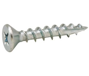 Hafele 010.71.963 Zip-R Screw, Flat Countersunk Head, #2 Phillips Drive, #8 x 5/8", Full Thread, Steel, Zinc Plated, Box of 1000