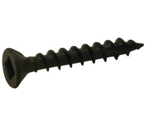 Hafele 010.72.065 Zip-R Screw, Flat Countersunk Head, #2 Square Drive, with Nibs, #8 x 3/4", Full Thread, Steel, Black Oxide, Box of 1000