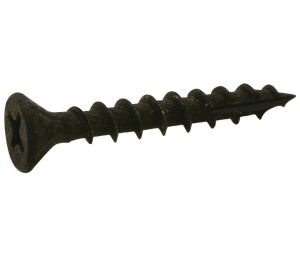 Hafele 010.73.065 Zip-R Screw, Flat Countersunk Head, #2 Phillips Drive, with Nibs, #8 x 3/4", Full Thread, Steel, Black Oxide, Box of 1000