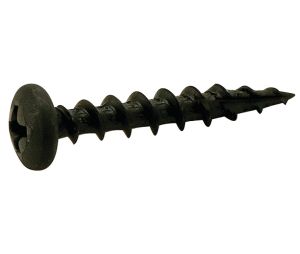 Hafele 010.82.046 Zip-R Screw, Pan Head, #2 Phillips Drive, #6 Screw Diameter x 1" Length, Full Thread, Black Oxide, Set of 1000 Pieces
