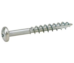Hafele 015.85.991 Zip-R Screw, Pan Head, #2 Phillips Drive, #10 Screw Diameter x 3/4" Length, Partial Thread, Nickel-Plated, Set of 1000 Pieces