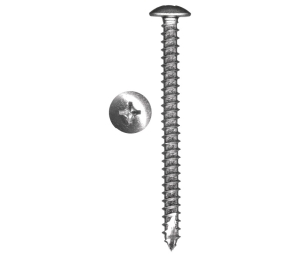 Hafele 010.87.902 Cabinet Installation Quickscrew, Phillips Truss Head, Full Thread, #14 x 3" Length, Item no. 2052, Steel, Zinc Plated, Box of 1000 Pieces