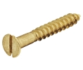 Hafele 011.00.214 Flat Countersunk Head Screw, For Flatblade Screwdriver, 12 mm (1/2") Length, 2.5 mm Thread Ø, Brass, Bright, Bof of 500 Pieces