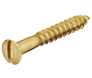 Hafele 011.20.430 Countersunk Head Screw, Partial Thread, 16 mm (5/8") Length, 5.6 mm (7/32") Head Diameter, Brass, Bright, Box of 200 Pieces