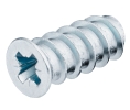 Hafele 012.14.908 Euro Screw, Häfele, Varianta, Countersunk Head, For Ø 5 mm drill holes in wood, 8 mm (5/16") Length, PZ2 Cross Slot Drive, Steel, Zinc Plated, Box of 8000 Pieces