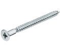 Hafele 015.01.953 Flat Countersunk Head Screw, Hospa, #9 x 1-3/8" (35 mm) Length, 2.5 mm Central Hole, PZ, Steel, Galvanized, Box of 500 Pieces