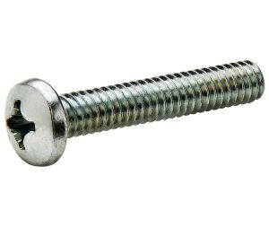 Hafele 020.42.280 Decorative Hardware Screws, Pan Head, Phillips Drive, 1/4-20 x 2-1/2", Steel, Zinc, Box of 50