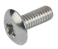 Hafele 020.92.711 End Screw, PZ2 Cross Slot, M4 Thread, 8 mm (5/16") Length L, Steel, Nickel-Plated, Box of 2000 Pieces