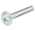 Hafele 022.45.609 Threaded Screw, Combination Cross Slot, M4 Thread, 2-3/8" (60 mm) Length, Steel, Zinc Plated, Box of 500 Pieces