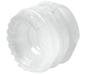 Hafele 039.33.042 Glue-In Socket, M4 Internal Thread, 3/8" (10 mm) Length, For Drill Hole Diameter 5/16" (8 mm), Polyamide, Natural, Box of 100 Pieces