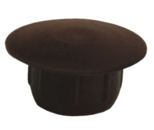 Hafele 045.00.396 Cover Cap, Tapered For Tight Grip, 11/16" (18 mm) Diameter, 9/16" (15 mm) Length, Plastic, Black, Box of 100 Pieces