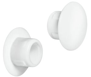 Hafele 045.00.681 Cover Cap, Tapered For Tight Grip, 1/2" (13 mm) Diameter, Plastic, Almond RAL 1013, Box of 100 Pieces