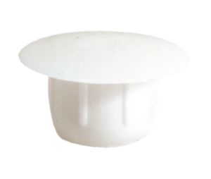 Hafele 045.00.798 Cover Cap, Tapered For Tight Grip, 11/16" (18 mm) Diameter, 9/16" (15 mm) Length, Plastic, White, Box of 100 Pieces