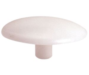 Hafele 045.01.731 Trim Cap, Press-Fit in Confirmat Head, For Screw Fixing with Central Hole, 1/2" (12.5 mm) Diameter, Hexagon Socket, Plastic, White, Box of 100 Pieces