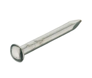 Hafele 076.40.299 Round Head Metal Brad, 9/16" (15mm) Length, 1/16" (1.6 mm) Pin Diameter, Steel, Nickel Plated, Box of 2000 Pieces