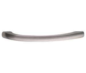 Hafele 102.47.953 Handle, 5" Hole Spacing, 6-1/4" Length, 1-1/8" Depth, 1/2" Height, Zinc, Stainless Steel Look