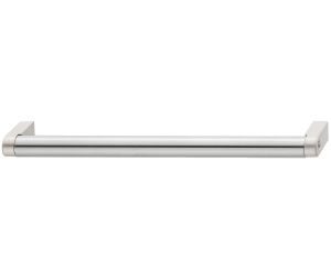 Hafele 104.74.063 Handle, 7-9/16" Centre To Centre, 8" Length, 1-3/8" Depth, 9/16" Height, Stainless Steel & Zinc, Matt & Matt Nickel