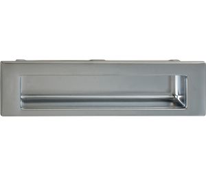 Hafele 106.59.410 Inset Handle, 6-5/16" Centre To Centre, 6-7/8" Length, 1-13/16" Width, 9/16" Height, Zinc, Matt Chrome