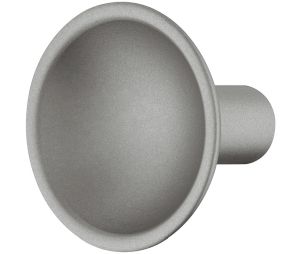 Hafele 106.65.650 Knob, Eclipse Collection, 1-3/8" Diameter, 1-3/16" Depth, Zinc, Matt Silver Colored