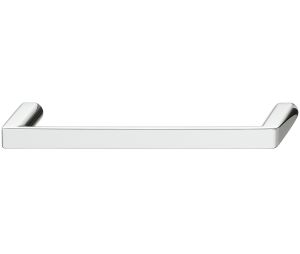 Hafele 106.69.205 Handle, Studio Collection, 5" Centre To Centre, 5-13/16" Length, 1-1/4" Depth, 11/16" Height, Zinc, Polished Chrome
