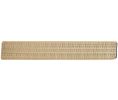 Hafele 106.70.005 Handle, Textile Collection, 5" & 6-5/16" Hole Spacing, 7-1/2" Length, 3/4" Depth, 1-1/8" Height, Zinc Alloy, Polished Brass