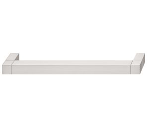 Hafele 106.70.032 Handle, Cube Collection, 7-9/16" Centre To Centre, 8-1/8" Length, 1-3/8" Depth, 9/16" Height, Aluminum, Brushed Nickel