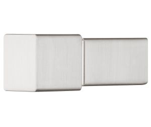 Hafele 106.70.071 Knob, Cube Collection, 9/16" Length, 1-3/8" Depth, Aluminum, Brushed Nickel