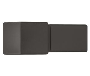 Hafele 106.70.072 Knob, Cube Collection, 9/16" Length, 1-3/8" Depth, Aluminum, Matt Black