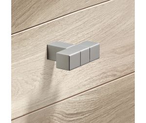 Hafele 106.70.082 Knob, Cube Collection, 1-13/16" Length, 1-3/8" Depth, Aluminum, Matt Black