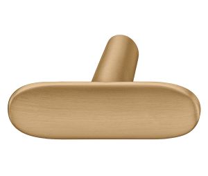 Hafele 106.70.123 Knob, Häfele Design Model H2140, 1-13/16" Length, 1-1/4" Depth, 5/8" Height, Zinc Alloy, Matt Gold
