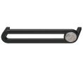 Hafele 106.70.175 Handle, Häfele Design Model H2170, 6-5/16" Centre To Centre, 6-9/16" Length, 1-1/8" Depth, 1-1/4" Height, Zinc, Matt Black/Marble