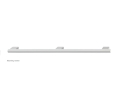 Hafele 106.74.920 Handle, 30"/15" CTC, Aluminum, Matt Silver