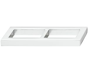 Hafele 110.34.274 Handle, Nouveau Collection, 3-3/4" Hole Spacing, 4-1/8" Length, 15/16" Depth, 3/8" Height, Zinc, Polished Chrome