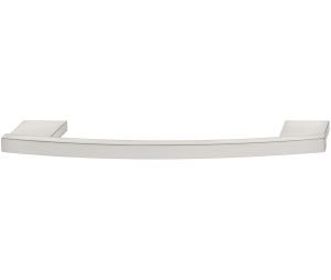 Hafele 110.34.627 Handle, Nouveau Collection, 6-5/16" & 7-9/16" Hole Spacing, 8-1/2" Length, 1-1/4" Depth, 7/16" Height, Zinc, Brushed Nickel