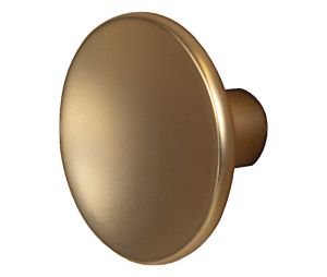 Hafele 111.95.144 Dished Knob, TAG Hardware Transitional Collection, 1-1/2" Diameter, 5/6" Depth, Zinc, Matt Gold