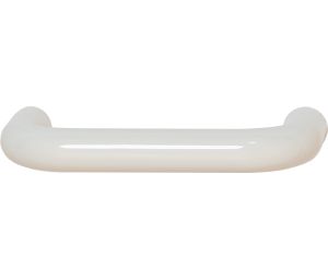 Hafele 114.20.799 Handle, HEWI, 5" Hole Spacing, 5-3/8" Length, 1-3/8" Depth, 3/8" Height, Polyamide, Bright Pure White