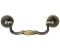 Hafele 118.30.103 Drop Handle, 5-3/4" Length, 9/16" Projection, 1-7/8" Height, 4-1/2" Hole Spacing, Zinc, Antique English