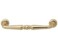 Hafele 121.88.868 Handle, Windsor Collection, 4-1/6" Length, 3-3/4" Hole Spacing, 1-3/16" Depth, 3/8" Height, Brass, Polished