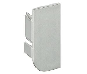 Hafele 126.37.098 L-Profile End Cap, Passages Collection, Left Hand, Plastic, Stainless Steel Colored, Pair