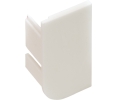 Hafele 126.37.978 L-Profile End Cap, Passages Collection, Left Mounting, Plastic, White, Box of 2 Pieces