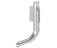 Hafele 126.37.980 Inside Corner Trim, Passages Collection, For L-Profile 126.37.900, Plastic, Matt Aluminum