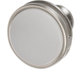 Hafele 133.50.106 Knob, BP36608G10FA Model, 1 3/8" Diameter, 1 3/16" Height, Zinc/Acryl, Satin Nickel/Frosted