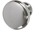 Hafele 133.50.215 Knob, BP53005G10, 1 1/4" Diameter, 1 1/8" Height, Zinc, Polishe Chrome