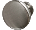 Hafele 133.50.217 Knob, BP53005G10, 1 1/4" Diameter, 1 1/8" Height, Zinc, Satin Nickel