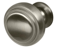 Hafele 133.53.470 Knob, 1 1/4" Diameter, 1 3/16" Height, 3/4" Base Diameter, Zinc, Matt Nickel