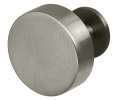 Hafele 133.53.488 Knob, 1 1/4" Diameter, 1 1/8" Height, 7/8" Base Diameter, Stainless Steel, Matt Nickel