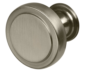 Hafele 133.53.500 Knob, 1 3/8" Diameter, 1 3/16" Height, 7/8" Base Diameter, Zinc, Matt Nickel