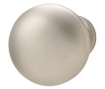 Hafele 134.06.641 Knob, Timeless, 1 3/16" Diameter, 1 1/8" Height, 11/16" Base Diameter, Zinc, Matt Nickel
