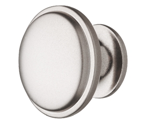 Hafele 134.09.633 Knob, Traditional, 1 7/16" Diameter, 1 1/8" Height, 15/16" Base Diameter, Zinc, Matt Nickel